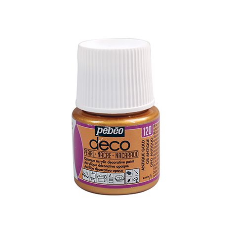 Farba Pebeo Deco Perłowa 45ml, Złota/120 Anthique Gold